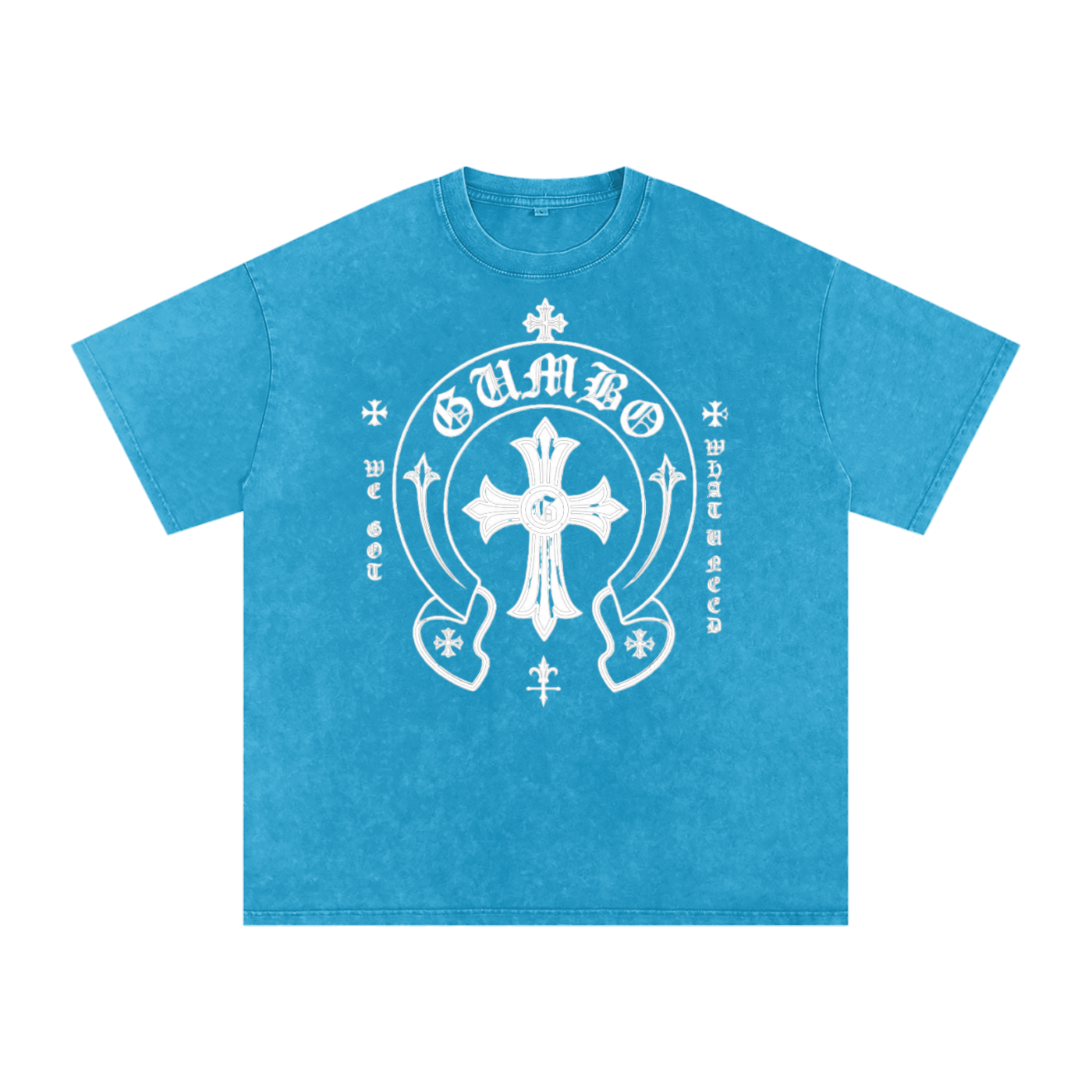 Gumbo - Rock 'n Roll Collection - Snow Washed Oversized Cotton T-Shirt