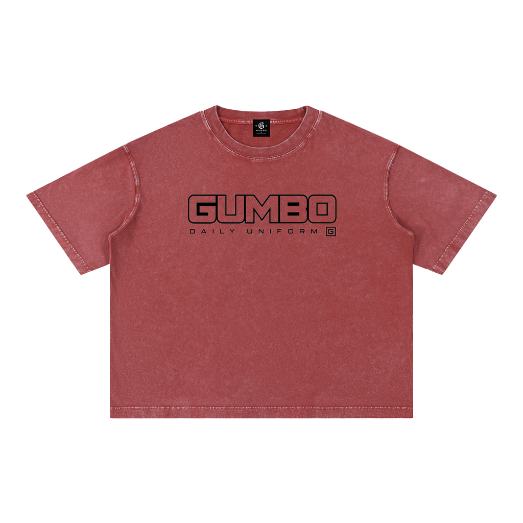 Gumbo Daily Uniform Mineral Wash Boxy Cotton T-Shirt