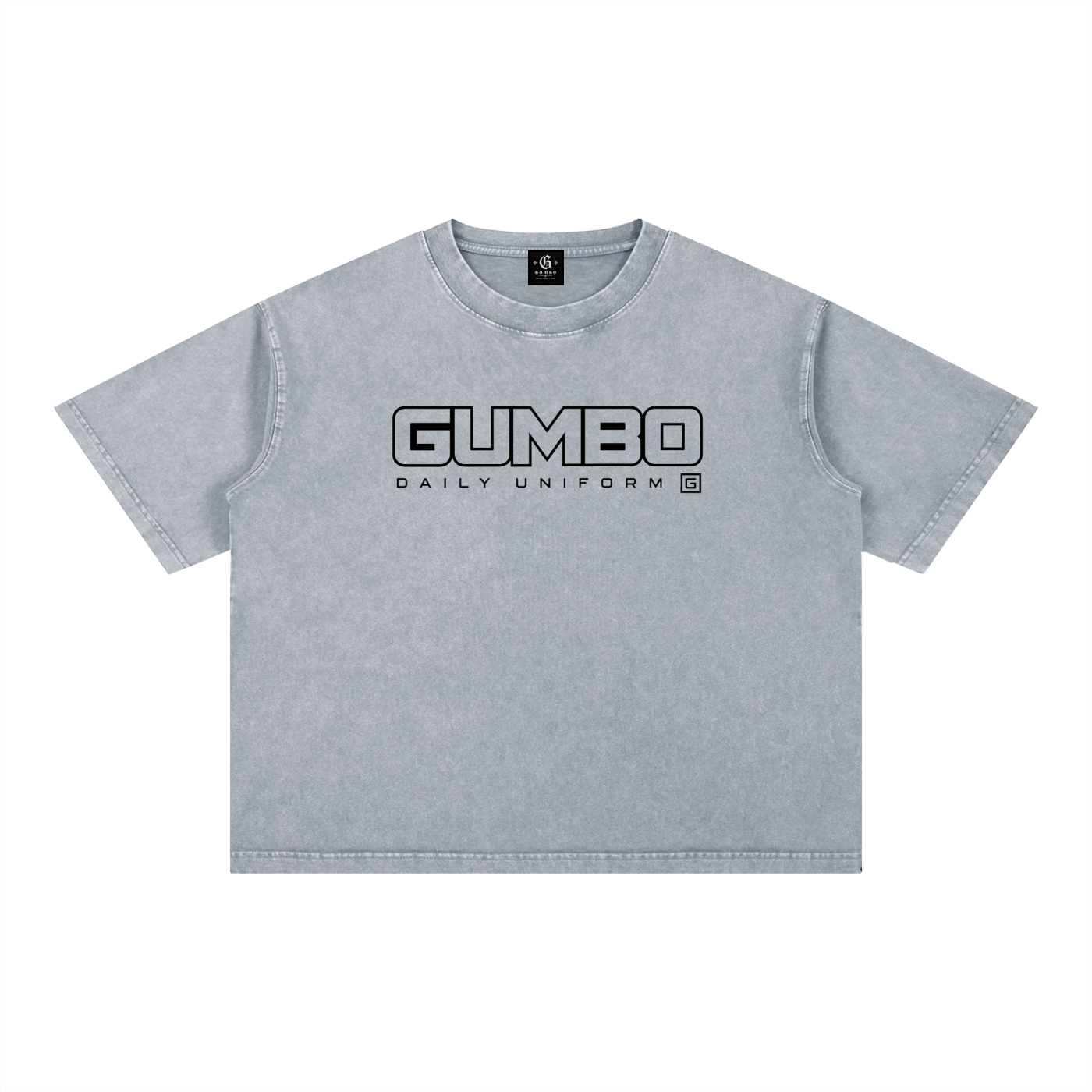 Gumbo Daily Uniform Mineral Wash Boxy Cotton T-Shirt
