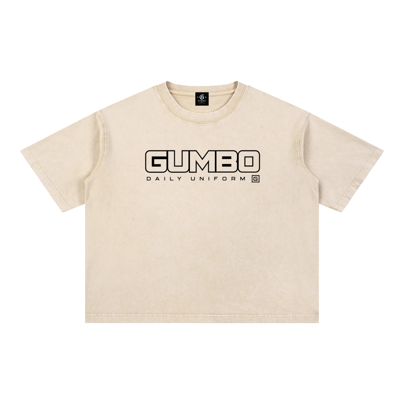 Gumbo Daily Uniform Mineral Wash Boxy Cotton T-Shirt