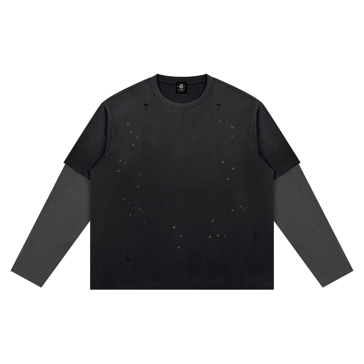Gumbo Paint Splatter Long Sleeve T-Shirt