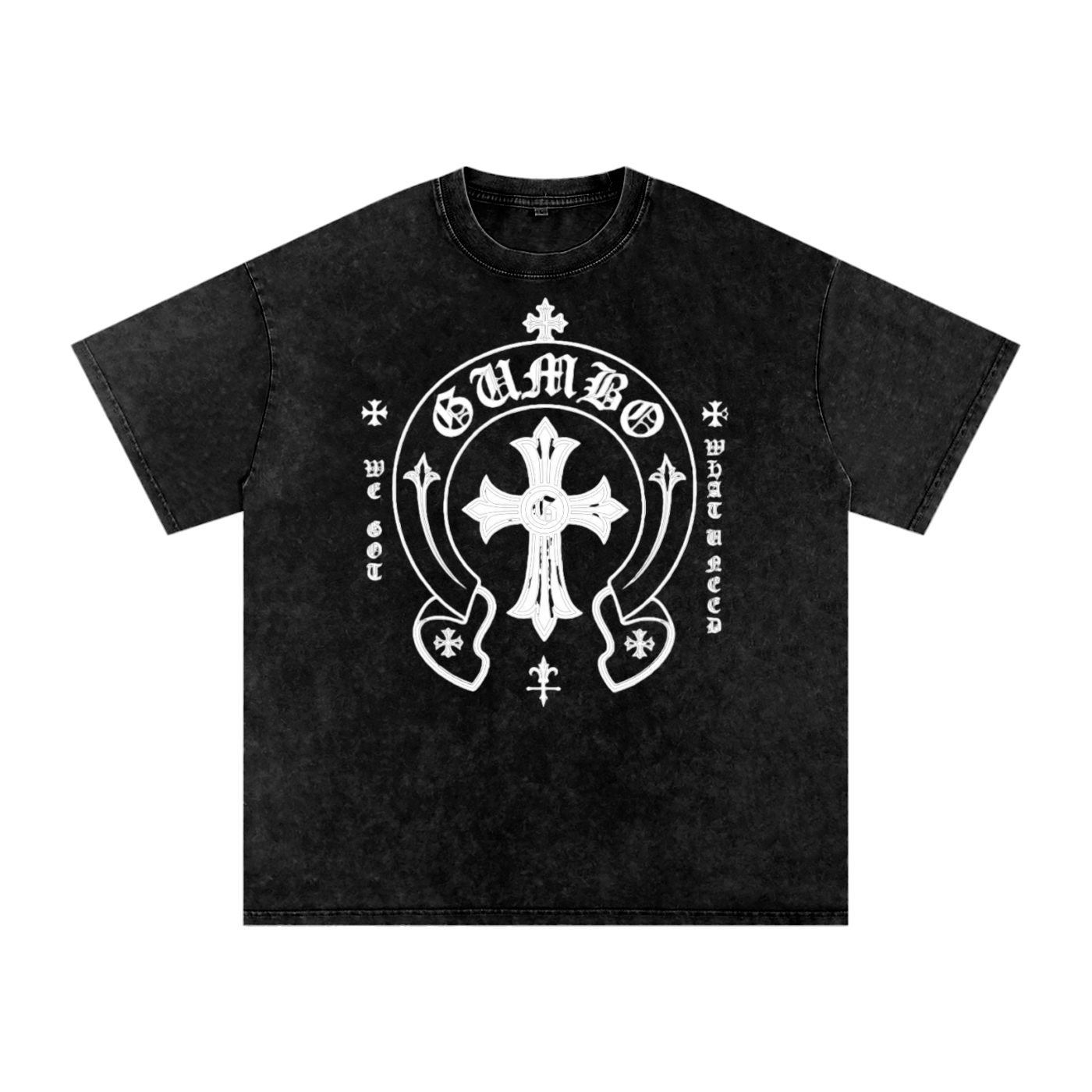 Gumbo - Rock 'n Roll Collection - Snow Washed Oversized Cotton T-Shirt
