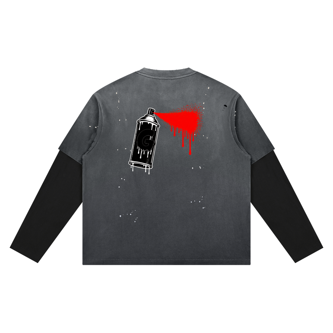 Gumbo Paint Splatter Long Sleeve T-Shirt