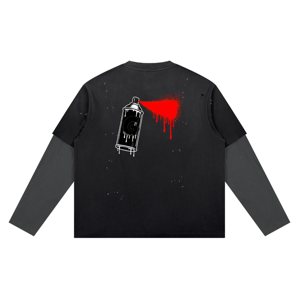Gumbo Paint Splatter Long Sleeve T-Shirt