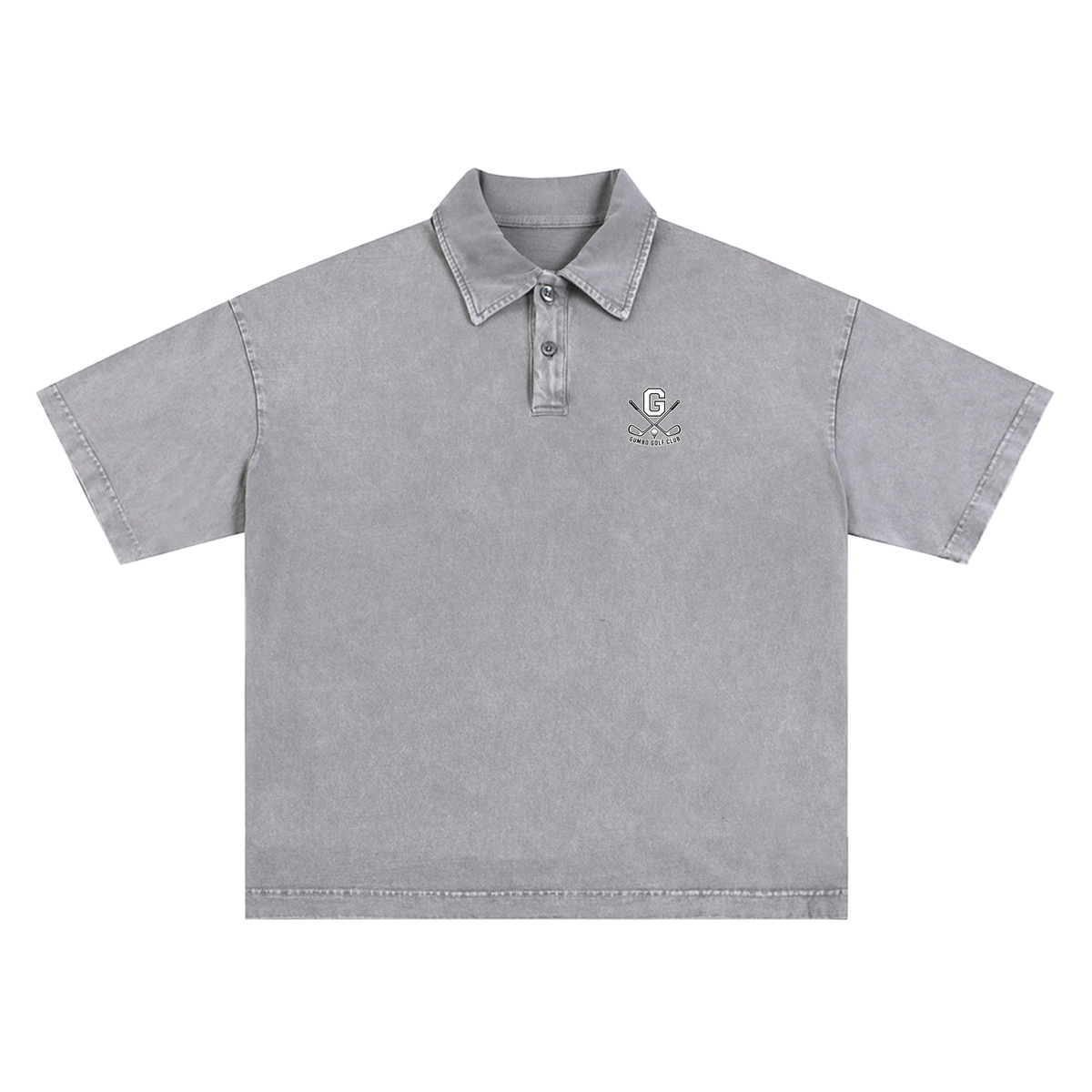 Gumbo Golf Club Heavyweight Snow-Washed Polo T-Shirt