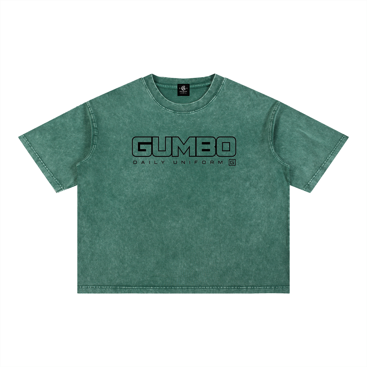 Gumbo Daily Uniform Mineral Wash Boxy Cotton T-Shirt