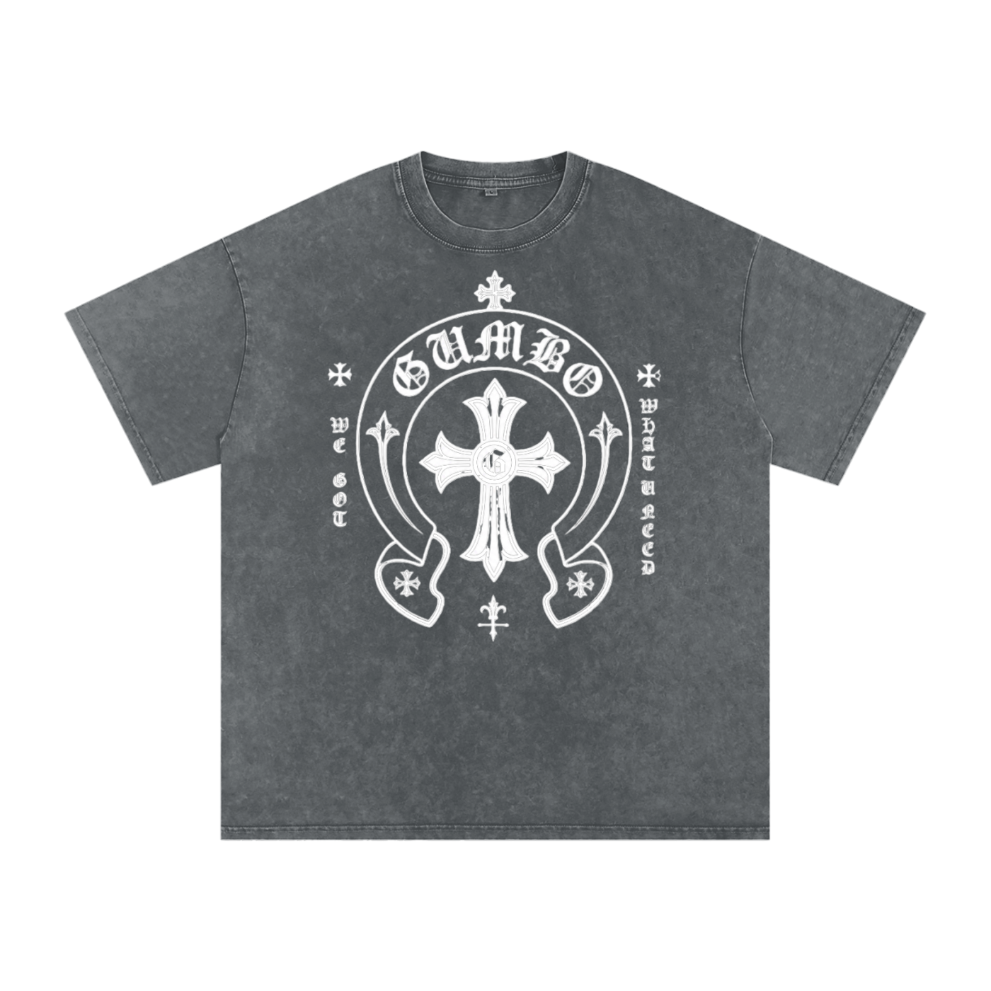Gumbo - Rock 'n Roll Collection - Snow Washed Oversized Cotton T-Shirt