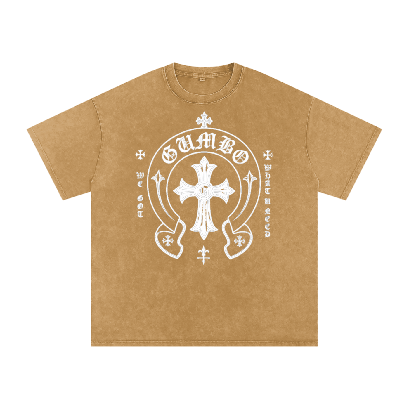 Gumbo - Rock 'n Roll Collection - Snow Washed Oversized Cotton T-Shirt